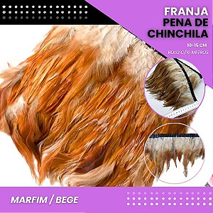 Franja Pena Chinchila Premium - Rolo c/10 Mts COR: MARFIM/BEGE
