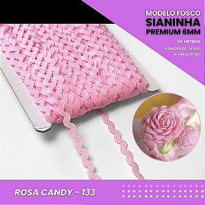 Sianinha Premium - 06mm - Rolo C/50 Mts Cor:Rosa-Candy-133