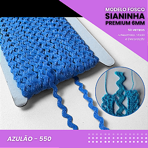 Sianinha Premium - 06mm - Rolo C/50 Mts Cor:Azulao-550