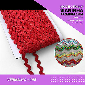Sianinha - 08mm - Rolo C/50 Mts Cor:Vermelho-145