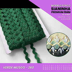 Sianinha - 08mm - Rolo C/50 Mts Cor:Verde-Musgo-260