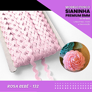 Sianinha - 08mm - Rolo C/50 Mts Cor:Rosa-Bebe-132
