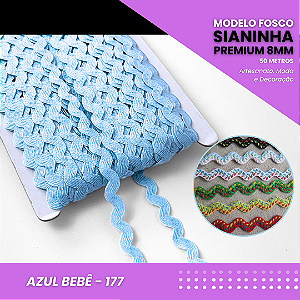 Sianinha - 08mm - Rolo C/50 Mts Cor:Azul-Bebe-177
