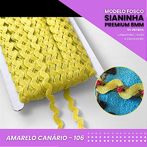 Sianinha - 08mm - Rolo C/50 Mts Cor:Amarelo-Canario-106