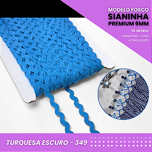 Sianinha Premium - 06mm - Rolo C/50 Mts Cor:Turquesa-Escuro-349