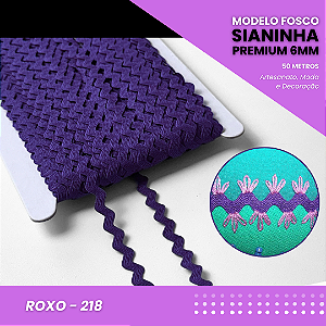 Sianinha Premium - 06mm - Rolo C/50 Mts Cor:Roxo-218