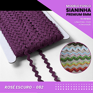 Sianinha Premium - 06mm - Rolo C/50 Mts Cor:Rose-Escuro-82