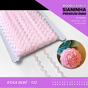 Sianinha Premium - 06mm - Rolo C/50 Mts Cor:Rosa-Bebe-132