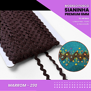Sianinha Premium - 06mm - Rolo C/50 Mts Cor:Marrom-290