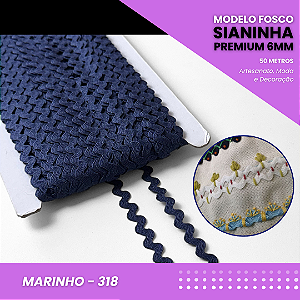 Sianinha Premium - 06mm - Rolo C/50 Mts Cor:Marinho-318