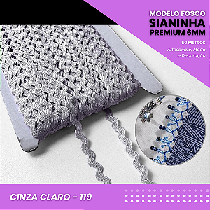 Sianinha Premium - 06mm - Rolo C/50 Mts Cor:Cinza-Claro-119