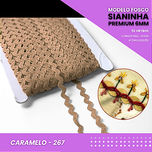 Sianinha Premium - 06mm - Rolo C/50 Mts Cor:Caramelo-267