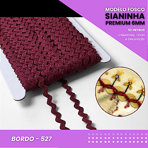 Sianinha Premium - 06mm - Rolo C/50 Mts Cor:Bordo-527