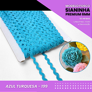 Sianinha Premium - 06mm - Rolo C/50 Mts Cor:Azul-Turquesa-199
