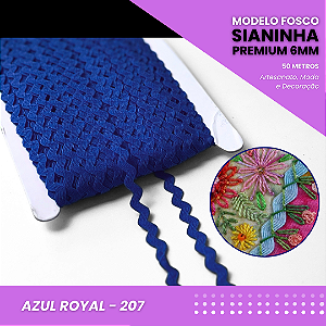 Sianinha Premium - 06mm - Rolo C/50 Mts Cor:Azul-Royal-207