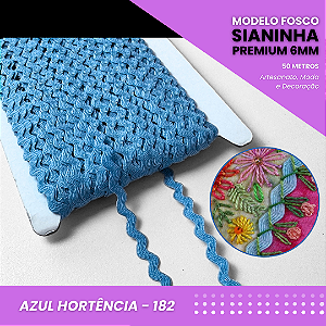 Sianinha Premium - 06mm - Rolo C/50 Mts Cor:Azul-Hortencia-182