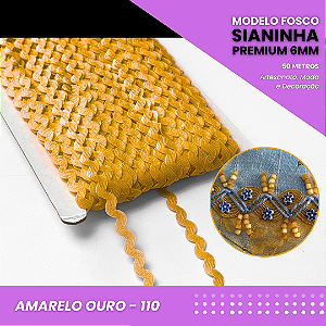 Sianinha Premium - 06mm - Rolo C/50 Mts Cor:Amarelo-Ouro-110