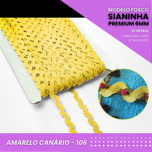 Sianinha Premium - 06mm - Rolo C/50 Mts Cor:Amarelo-Canario-106