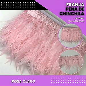 Franja Pena Chinchila Premium - Rolo c/10 Mts COR: ROSA-CLARO