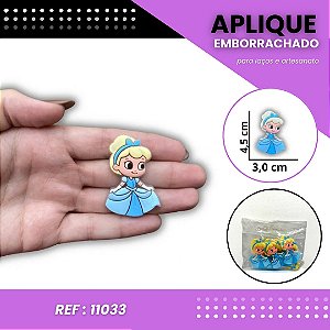 Aplique Emborrachado Para Laços - Princesa Cinderela Ref: .11033