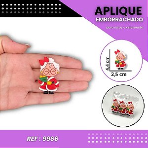 Aplique Emborrachado Para Laços - Natalino Vovó Noel Ref: 9966