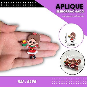 Aplique Emborrachado Para Laços - Natalino Mamãe Noel Ref: 9965