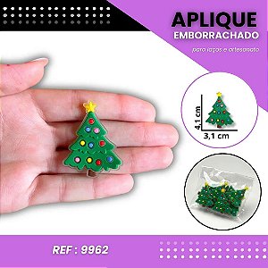 Aplique Emborrachado Para Laços - Natalino Arvore de Natal Ref: 9962