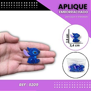 Aplique Emborrachado Para Laços - Stitch Sentado Ref: 9209