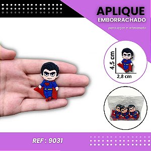 Aplique Emborrachado Para Laços - Super Homem Superman Ref: 9031