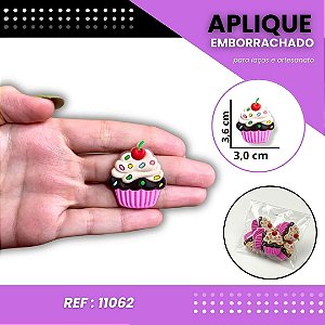 Aplique Emborrachado Para Laços - Doce Cupcake Ref: 11062