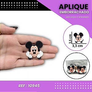 Aplique Emborrachado Para Laços - Mickey Mouse Ref: 10945