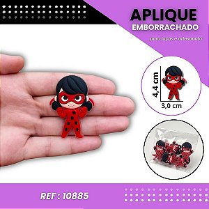 Aplique Emborrachado Para Laços - Lady Bug Miraculous Ref: 10885