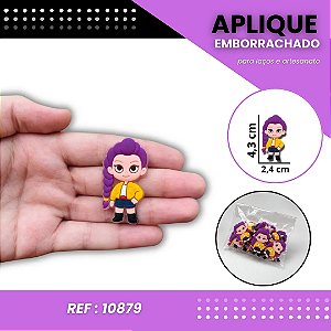 Aplique Emborrachado Para Laços - Rumi Guerreiras KPOP Ref: 10879