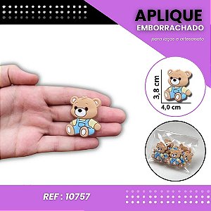 Aplique Emborrachado Para Laços - Safari Animais Ursinho Ref: 10757