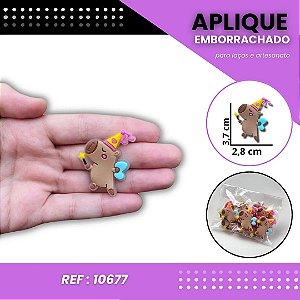 Aplique Emborrachado Para Laços - Capivara Fada Ref: 10677