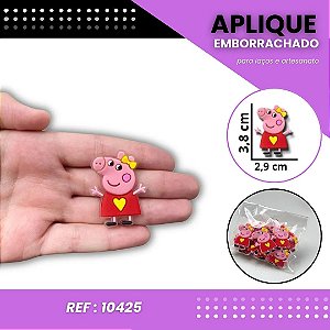 Aplique Emborrachado Para Laços - Peppa Pig Ref: 10425