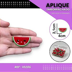 Aplique Emborrachado Para Laços - Frutas Melancia Ref: 10286