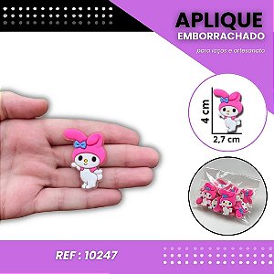 Aplique Emborrachado Para Laços - My Melody Hello Kitty Ref: 10247