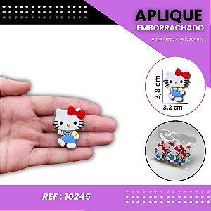 Aplique Emborrachado Para Laços - Hello Kitty Lilás Ref: 10245
