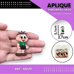 Aplique Emborrachado Para Laços - Cebolinha Turma da Mônica Ref: 10035