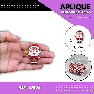 Aplique Emborrachado Para Laços - Natalino Papai Noel Ref: 10005