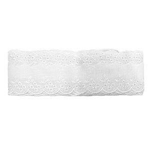 10 Peças Bordado Inglês Lese - CTB-133 - 5 CM - Rolo C/13.7 Mts Cor:BRANCO-101