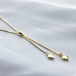 Colar Gravatinha Banhado Em Ouro 18k