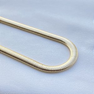 Pulseira Lacraia Grossa Banhada Em Ouro 18k