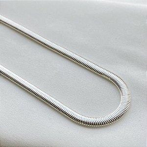 Colar Choker Lacraia Banhada Em Prata 925