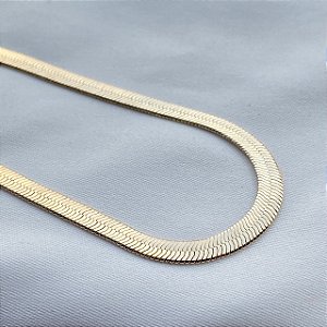 Colar Choker Fita Banhado em Ouro 18k