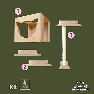 Playground para Gato - Kit com 4 Peças