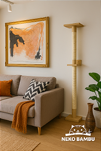 Arranhador modular duplo com prateleiras
