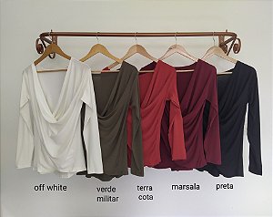 Blusa Transpassada (várias cores)