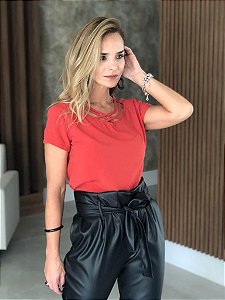 Blusa Viscose Gola Trançada